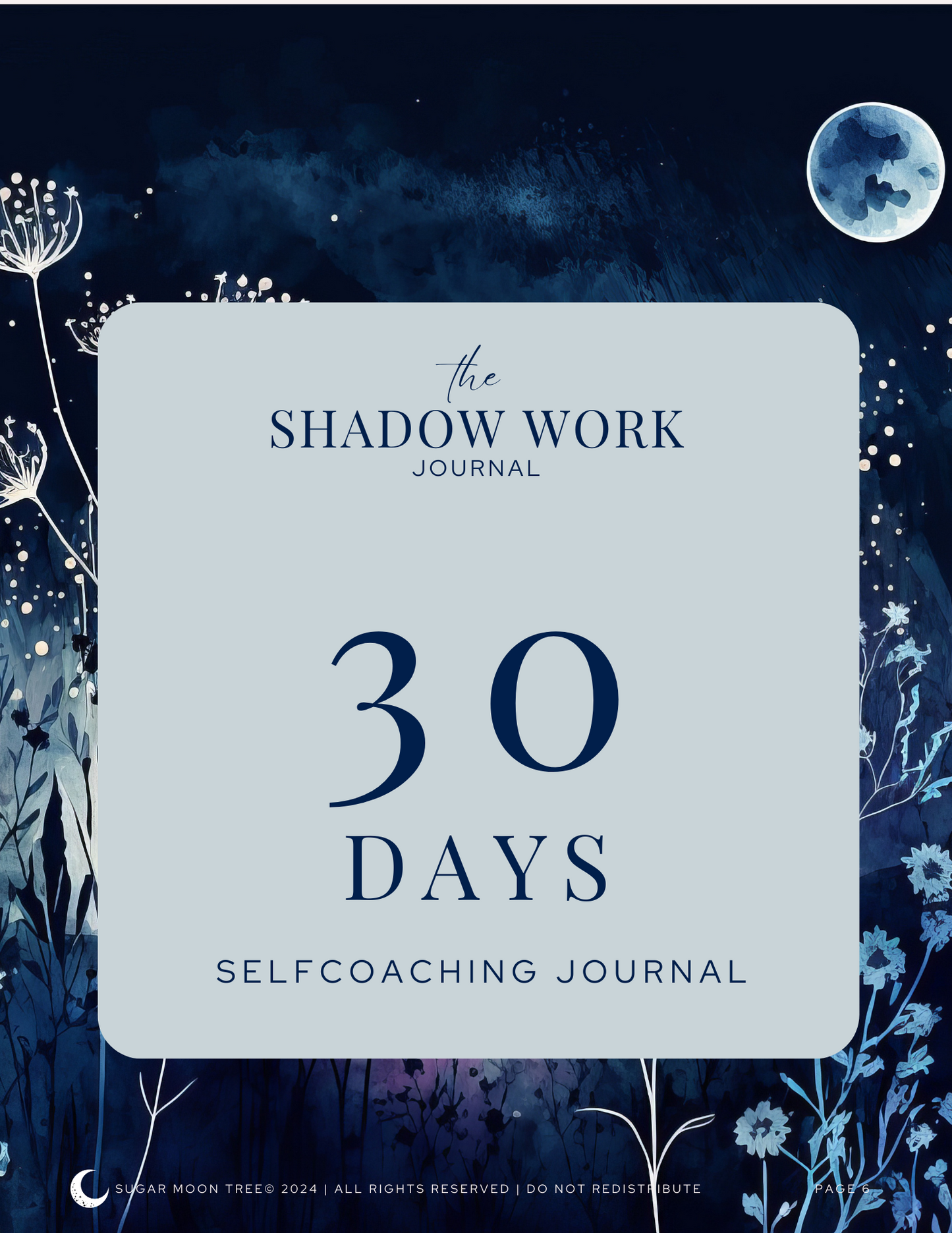 Sugar Moon Tree Shadow Work Journal - Explore Your Inner Landscape